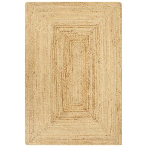 Handmade Rug Jute Natural 80x160 cm