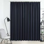 Elegant Blackout Curtain Anthracite Privacy Light Blocking Polyester with Hooks