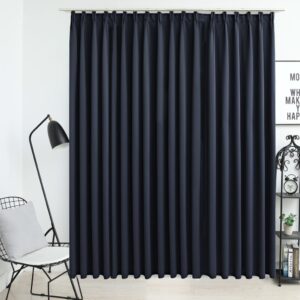 Elegant Blackout Curtain Anthracite Privacy Light Blocking Polyester with Hooks