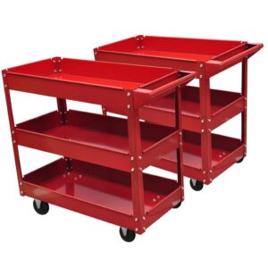 Heavy Duty Garage Workshop Tool Trolley Storage Cart with Swivel Wheels