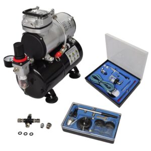 Professional Airbrush Compressor Kit Dual Action Spray Gun Tattoo Nail Art Set