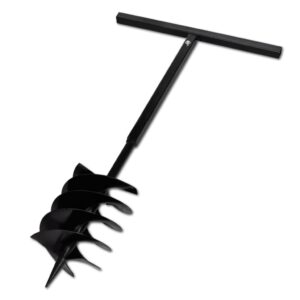 Heavy Duty Steel Ground Drill Auger Bit with Handle for Planting Gardening