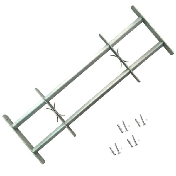 Adjustable Security Window Grille Galvanized Steel with Crossbars Home Safety