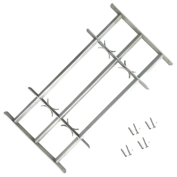 Adjustable Security Window Grille Galvanized Steel with Crossbars Home Safety