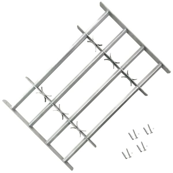 Adjustable Security Window Grille Galvanized Steel with Crossbars Home Safety