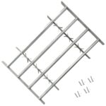 Adjustable Security Window Grille Galvanized Steel with Four Crossbars Home Safety