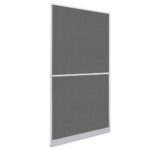 White Hinged Mesh Door Screen UV-Resistant Fiberglass Adjustable Easy Install