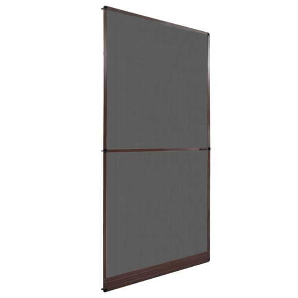 Aluminium Frame Fiberglass Mesh Door Insect Screen Brown Easy Install Adjustable