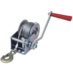 Heavy Duty Manual Hand Winch Iron Cable Gear Trailer Boat Puller Tool Sturdy