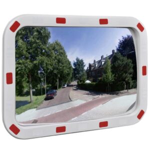 Outdoor Convex Safety Mirror Reflective Frame Shatterproof Traffic Security