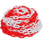 30 m Plastic Warning Chain Red and White