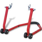 Adjustable Motorcycle Rear Stand Sport Bike Lift Maintenance Red Steel Universal