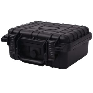 Black Protective Hard Case with Foam Inserts for Camera & Equipment Travel