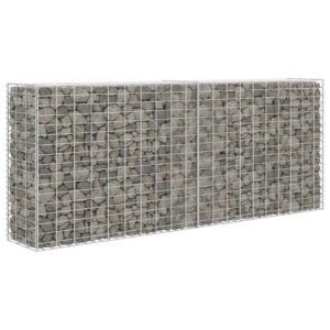 Galvanized Steel Gabion Basket Retaining Wall Garden Decor Weather-Resistant