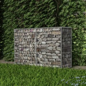 Galvanized Steel Gabion Basket Retaining Wall Garden Decor Weather-Resistant Mesh