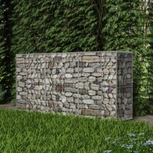 Galvanized Steel Gabion Basket Retaining Wall Garden Landscape Design Silver Mesh