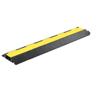 Heavy Duty Rubber Cable Protector Ramp Dual Channel Modular Safety Cover