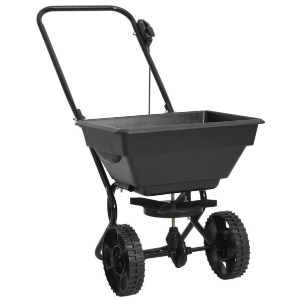 Heavy Duty Walk-Behind Salt Spreader PVC Steel Frame Adjustable Speed Lawn Care