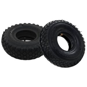 Heavy Duty Sack Truck Wheel Set Rubber Tires Inner Tubes Grip Black Cart Parts