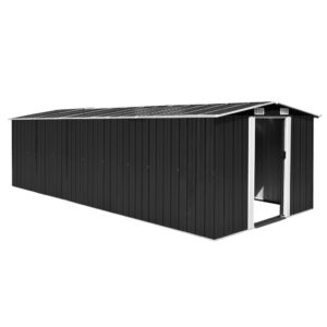 Garden Shed 257x580x181 cm Metal Anthracite