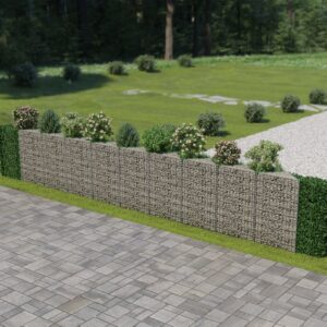 Gabion Wall Galvanised Steel 630x30x100 cm