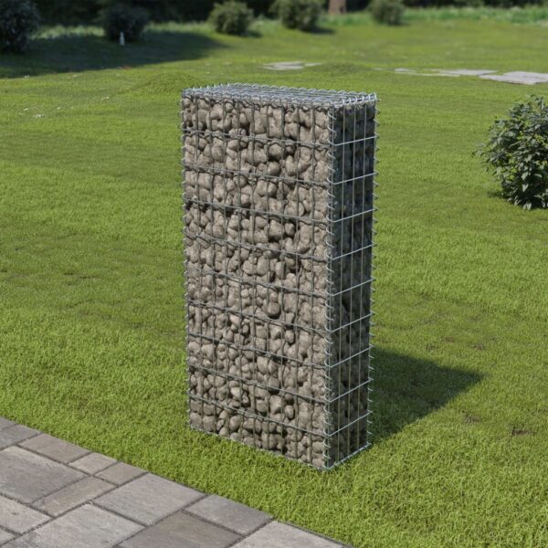 Galvanized Steel Gabion Wall Covers Landscape Retaining Mesh Grid Silver Robust