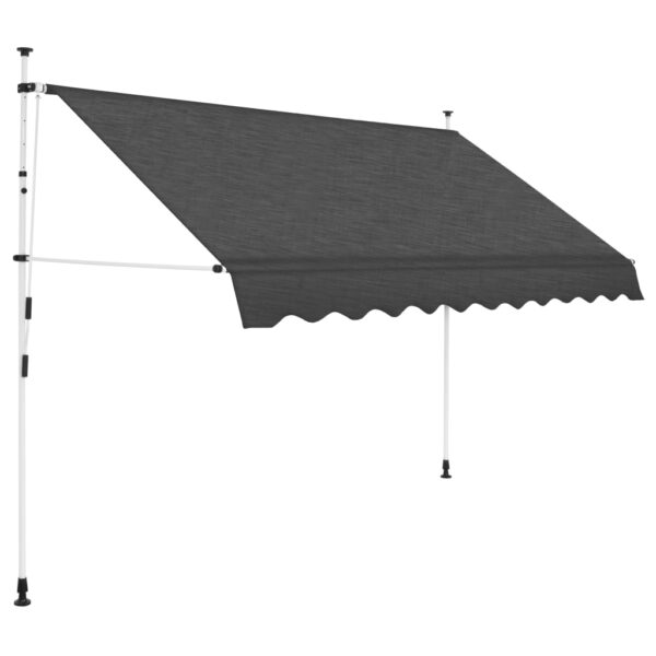 Manual Retractable Awning Water Repellent UV Resistant Outdoor Patio Canopy