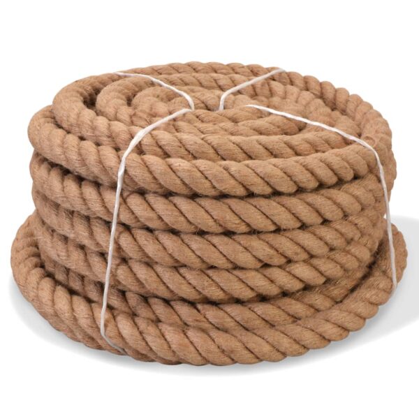 Natural Jute Rope Durable Thick Garden Decking Handrail Plant Support 50m Long