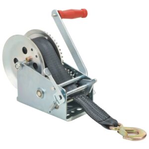 Heavy Duty Manual Hand Winch with Polyester Strap for Trailers Trucks Boats