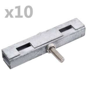 Galvanized Steel Garden U Mat Connectors Set for Double Bar Screen Mesh