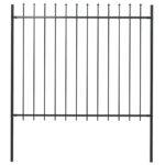 Elegant Spear Top Garden Fence Panel Steel Decorative Security Outdoor Barrier