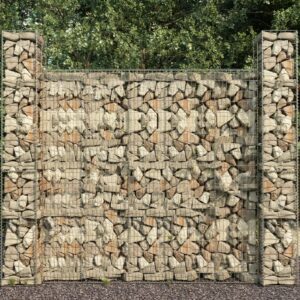 Galvanised Steel Gabion Baskets Set for Retaining Walls Garden Landscaping