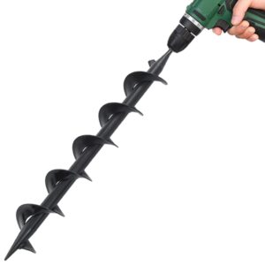 Heavy Duty Steel Auger Drill Bit 75x600mm for Electric Drills Garden Planting