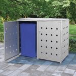 Double Wheelie Bin Shed 240 L Stainless Steel