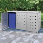 Triple Wheelie Bin Shed 240 L Stainless Steel