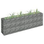 Galvanized Steel Gabion Raised Garden Bed Weather-Resistant Outdoor Planter