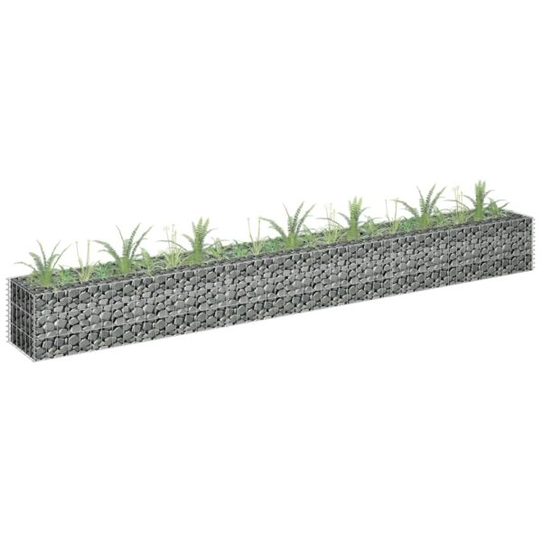 Gabion Raised Bed Galvanised Steel 270x30x30 cm