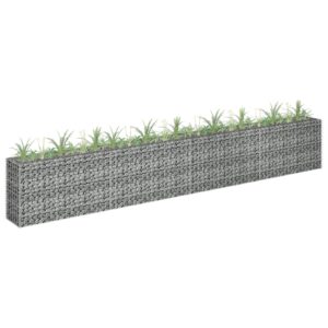 Galvanized Steel Gabion Raised Garden Bed Weather-Resistant Outdoor Planter