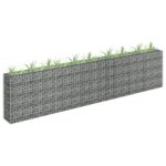 Gabion Raised Bed Galvanised Steel 360x30x90 cm