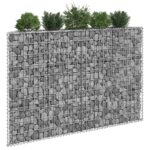 Galvanized Steel Garden Gabion Planter Raised Bed Weather-Resistant Outdoor Decor