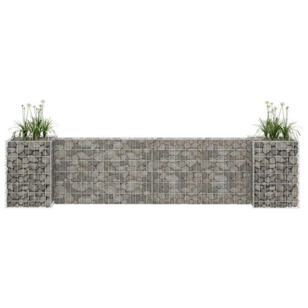 H-Shaped Gabion Planter Steel Wire 260x40x60 cm