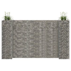 Sturdy Outdoor Gabion Planter Steel Wire Mesh Garden Patio Flower Bed Border