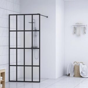 Walk-in Shower Screen Clear Tempered Safety Glass Adjustable Modern Design