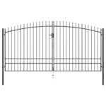 Double Door Fence Gate with Spear Top 400x248 cm