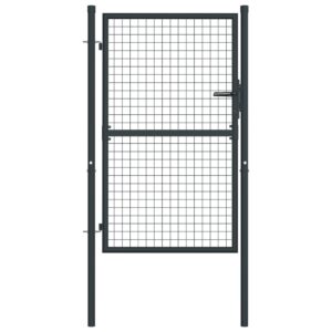 Galvanised Steel Garden Gate Durable Powder Coated Finish Anthracite Grey