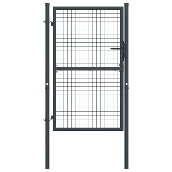 Galvanised Steel Mesh Garden Gate Durable Powder Coated Finish Anthracite Grey