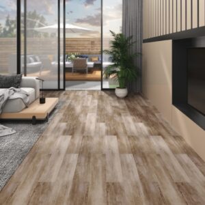 Self-Adhesive PVC Wood Wash Flooring Planks Waterproof Antistatic Easy Install