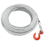 Heavy Duty Galvanized Steel Wire Rope Cable with Safety Sling Hook 20m