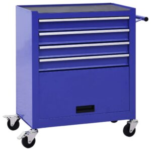 Heavy Duty Steel Tool Storage Trolley Cart Workshop Organizer with Lockable Drawers