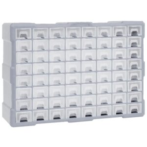 Multi-Drawer Craft Tool Organizer Wall Mountable Storage Sewing Nail Box Grey